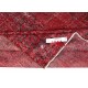 Red Overdyed Vintage Area Rug for Contemporary Interiors, Handwoven and Handknotted in Turkey Red Overdyed Vintage Area Rug for Contemporary Interiors, Handwoven and Handknotted in Turkey