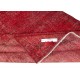 Vintage Handmade Turkish Wool Area Rug Redyed in Red for Modern Interiors Vintage Handmade Turkish Wool Area Rug Redyed in Red for Modern Interiors