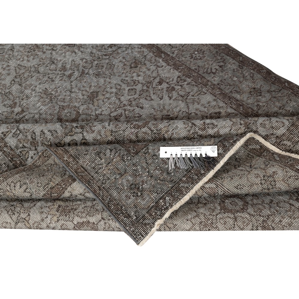 Gray Handmade Overdyed Turkish Rug. Vintage Wool Area Carpet for Contemporary Interiors Gray Handmade Overdyed Turkish Rug. Vintage Wool Area Carpet for Contemporary Interiors