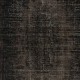 Handmade Turkish Wool Area Rug. Vintage Overdyed Brown Rug for Modern Home