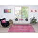 Distressed Pink Turkish Rug for Modern Interiors. Vintage Handmade Wool Area Rug Distressed Pink Turkish Rug for Modern Interiors. Vintage Handmade Wool Area Rug