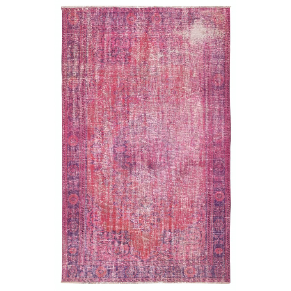 Distressed Pink Turkish Rug for Modern Interiors. Vintage Handmade Wool Area Rug Distressed Pink Turkish Rug for Modern Interiors. Vintage Handmade Wool Area Rug