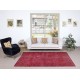 Red Overdyed Handmade Wool Rug. Vintage Turkish Area Rug for Living Room Red Overdyed Handmade Wool Rug. Vintage Turkish Area Rug for Living Room