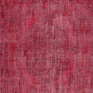 Red Overdyed Handmade Wool Rug. Vintage Turkish Area Rug for Living Room