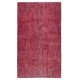 Red Overdyed Handmade Wool Rug. Vintage Turkish Area Rug for Living Room Red Overdyed Handmade Wool Rug. Vintage Turkish Area Rug for Living Room