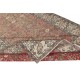 Vintage Handmade Turkish Red Wool Area Rug with Floral Pattern for Living Room