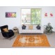 Vintage Orange Wool Area Rug. Handmade Turkish Rug for Contemporary Spaces Vintage Orange Wool Area Rug. Handmade Turkish Rug for Contemporary Spaces