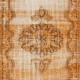 Vintage Orange Wool Area Rug. Handmade Turkish Rug for Contemporary Spaces Vintage Orange Wool Area Rug. Handmade Turkish Rug for Contemporary Spaces