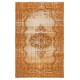 Vintage Orange Wool Area Rug. Handmade Turkish Rug for Contemporary Spaces Vintage Orange Wool Area Rug. Handmade Turkish Rug for Contemporary Spaces