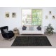 Plain Black Overdyed Area Rug, Handknotted and Handwoven in Turkey Plain Black Overdyed Area Rug, Handknotted and Handwoven in Turkey