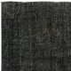 Plain Black Overdyed Area Rug, Handknotted and Handwoven in Turkey Plain Black Overdyed Area Rug, Handknotted and Handwoven in Turkey