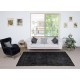 Plain Black Overdyed Area Rug, Handknotted and Handwoven in Turkey Plain Black Overdyed Area Rug, Handknotted and Handwoven in Turkey