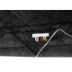 Vintage Handmade Wool Rug. Black Turkish Area Rug for Modern Home and office
