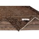 Vintage Wool Area Rug Overdyed in Brown for Modern Interiors. Hand-knotted in Turkey