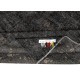 Vintage Wool Area Rug Overdyed in Black for Modern Interiors. Handmade in Turkey