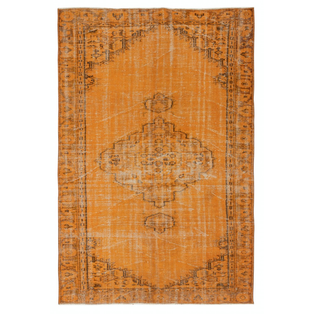 Orange Handmade Turkish Area Rug for Living Room, Entrance, Bedroom, Dining Room & Kids Room Orange Handmade Turkish Area Rug for Living Room, Entrance, Bedroom, Dining Room & Kids Room