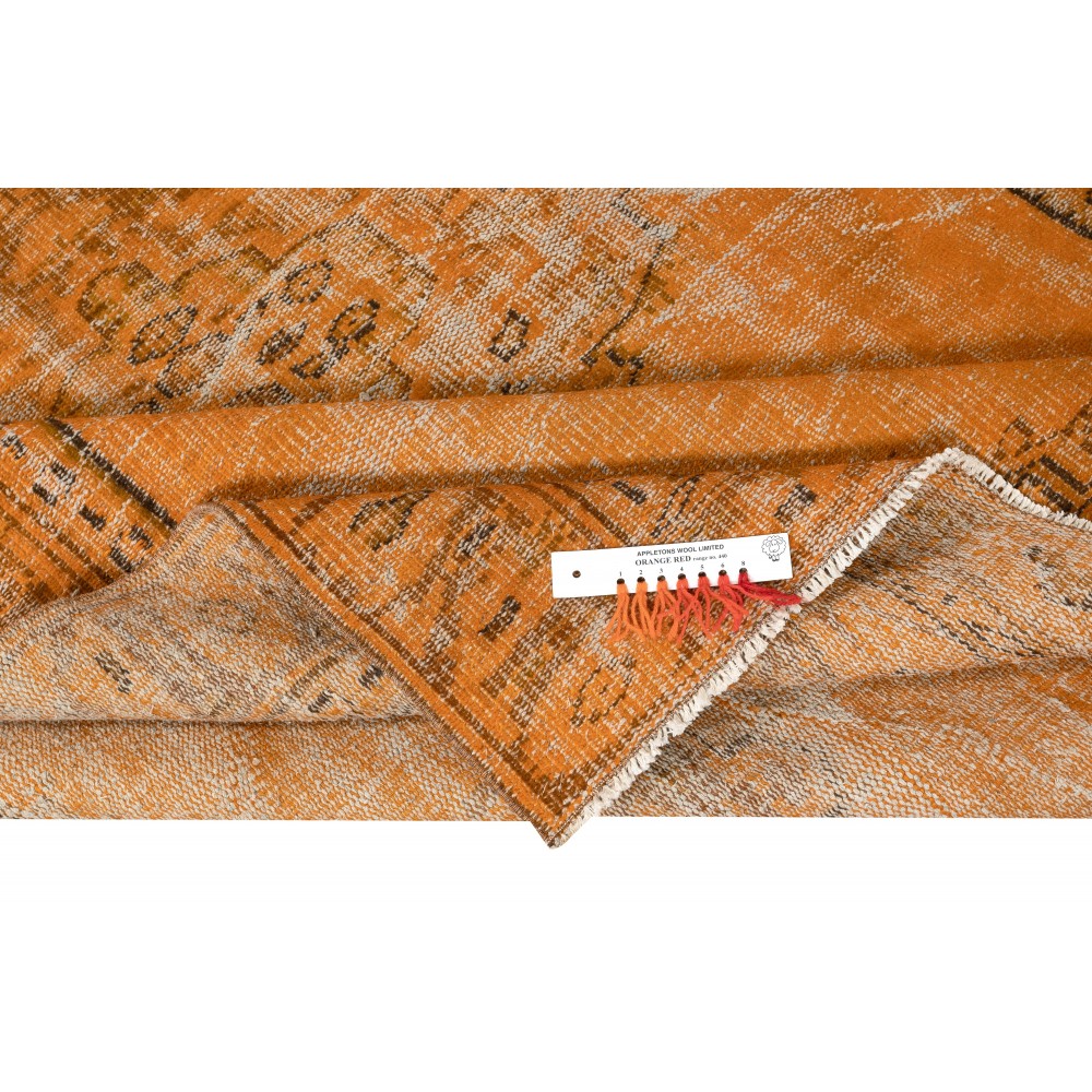 Orange Handmade Turkish Area Rug for Living Room, Entrance, Bedroom, Dining Room & Kids Room Orange Handmade Turkish Area Rug for Living Room, Entrance, Bedroom, Dining Room & Kids Room