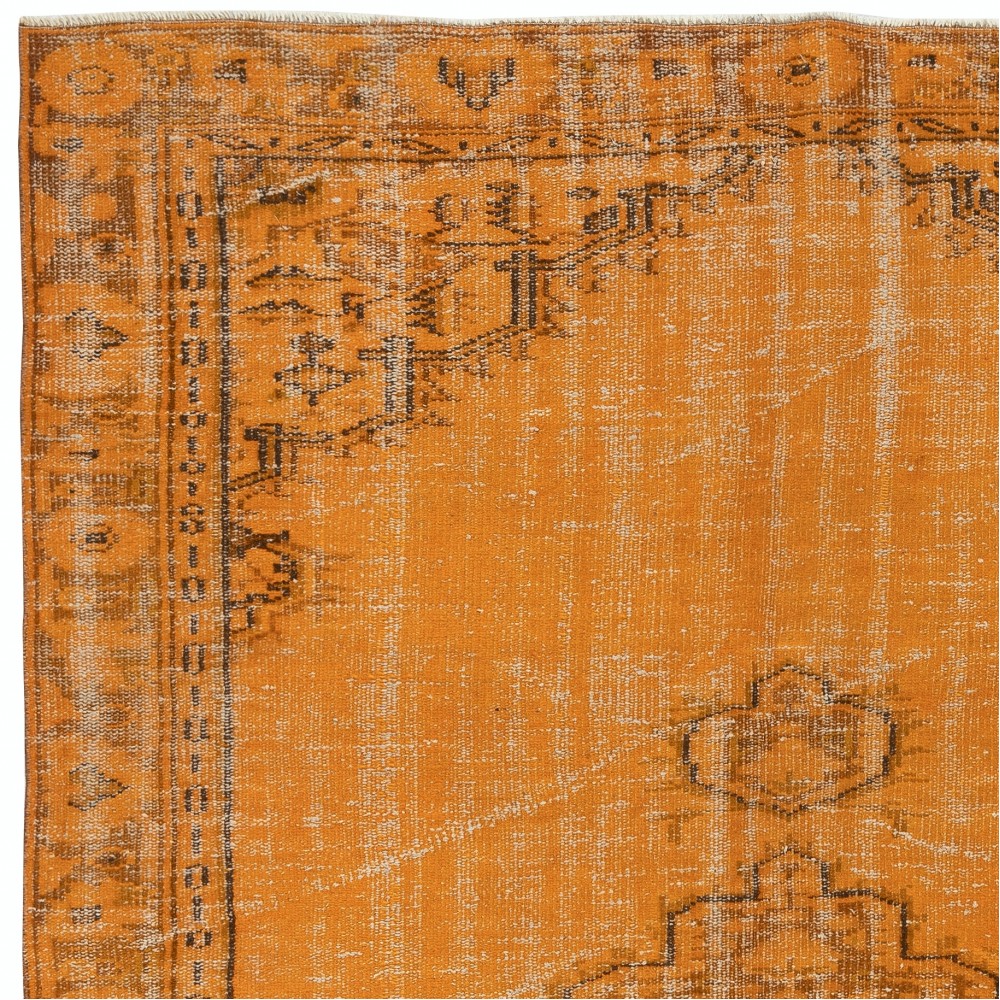 Orange Handmade Turkish Area Rug for Living Room, Entrance, Bedroom, Dining Room & Kids Room Orange Handmade Turkish Area Rug for Living Room, Entrance, Bedroom, Dining Room & Kids Room