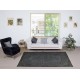 Vintage Handmade Turkish Wool Area Rug Redyed in Gray for Modern Interiors
