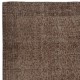 Vintage Handmade Wool Rug. Brown Turkish Area Rug for Modern Home and office