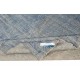Vintage Handmade Turkish Wool Area Rug Overdyed in Blue color for Modern Interiors
