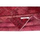 Hand-Knotted Turkish Wool Rug. Vintage Overdyed Red Area Rug for Interiors