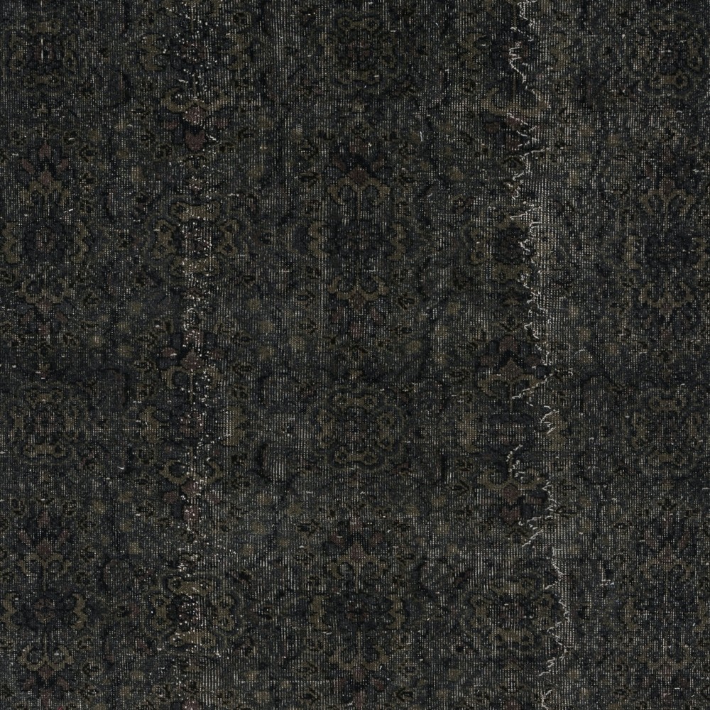 Overdyed Black Wool Rug. Handmade Turkish Vintage Area Rug for Living Room Overdyed Black Wool Rug. Handmade Turkish Vintage Area Rug for Living Room