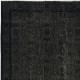 Overdyed Black Wool Rug. Handmade Turkish Vintage Area Rug for Living Room Overdyed Black Wool Rug. Handmade Turkish Vintage Area Rug for Living Room