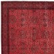 Red Overdyed Wool Rug. Vintage Turkish Handmade Area Rug for Bedroom Red Overdyed Wool Rug. Vintage Turkish Handmade Area Rug for Bedroom