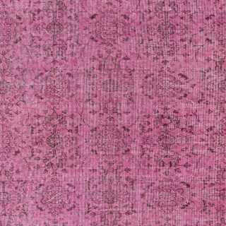Modern Pink Turkish Rug. Vintage Handmade Wool Area Rug