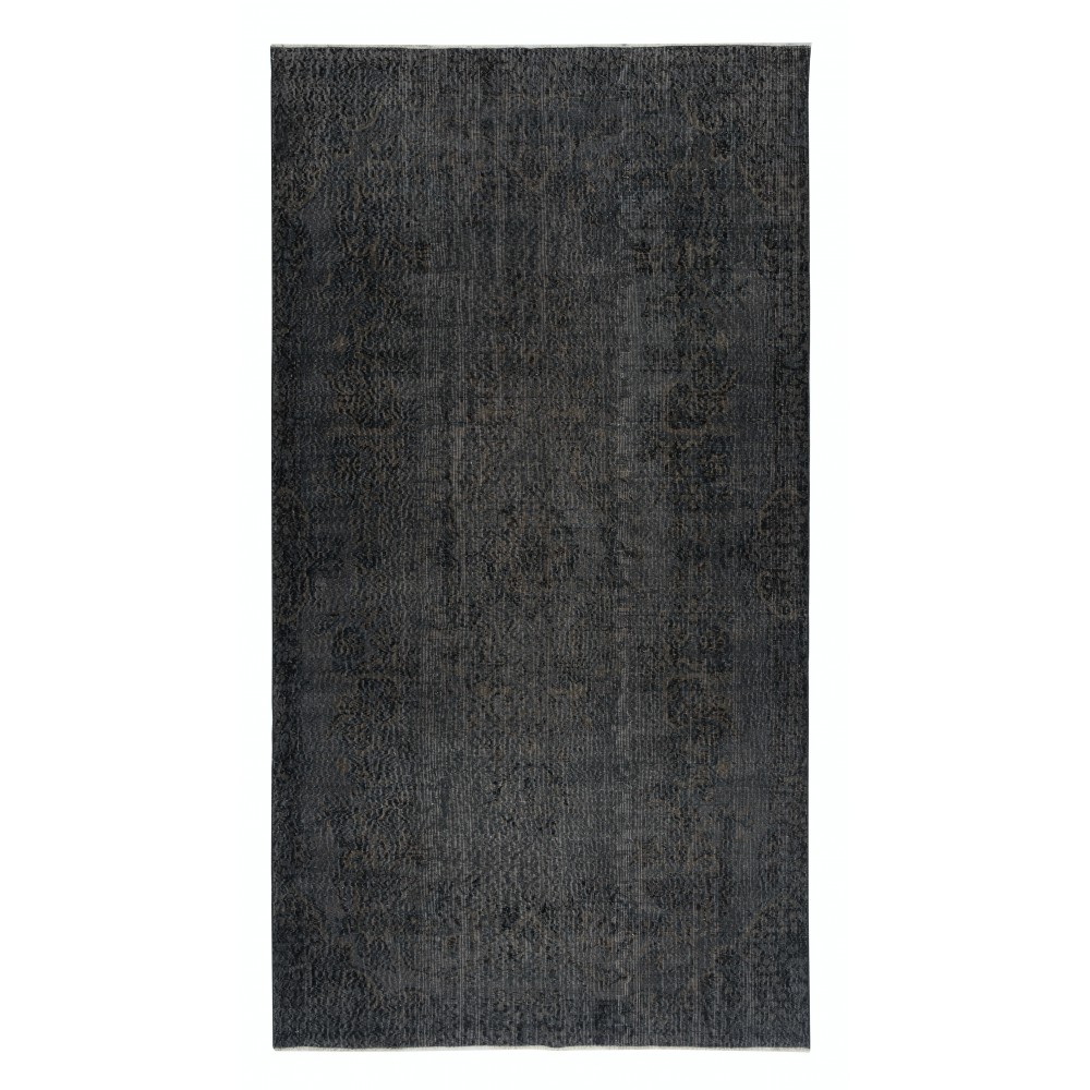 Gray Overdyed Vintage Turkish Area Rug. Hand-Woven and Hand-Knotted Wool Carpet for Modern Interiors Gray Overdyed Vintage Turkish Area Rug. Hand-Woven and Hand-Knotted Wool Carpet for Modern Interiors