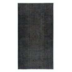 Gray Overdyed Vintage Turkish Area Rug. Hand-Woven and Hand-Knotted Wool Carpet for Modern Interiors