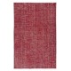 Handmade Turkish Wool Rug. Vintage Red Overdyed Area Rug for Living Room Handmade Turkish Wool Rug. Vintage Red Overdyed Area Rug for Living Room
