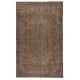 Vintage Handmade Turkish Wool Area Rug Redyed in Brown for Modern Interiors