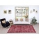 Vintage Handmade Wool Rug. Red Turkish Area Rug for Modern Home Vintage Handmade Wool Rug. Red Turkish Area Rug for Modern Home