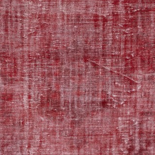 Vintage Handmade Wool Rug. Red Turkish Area Rug for Modern Home