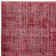 Vintage Handmade Wool Rug. Red Turkish Area Rug for Modern Home Vintage Handmade Wool Rug. Red Turkish Area Rug for Modern Home