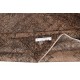 Handmade Turkish Wool Area Rug. Vintage Overdyed Brown Rug for Modern Home