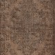 Handmade Turkish Wool Area Rug. Vintage Overdyed Brown Rug for Modern Home