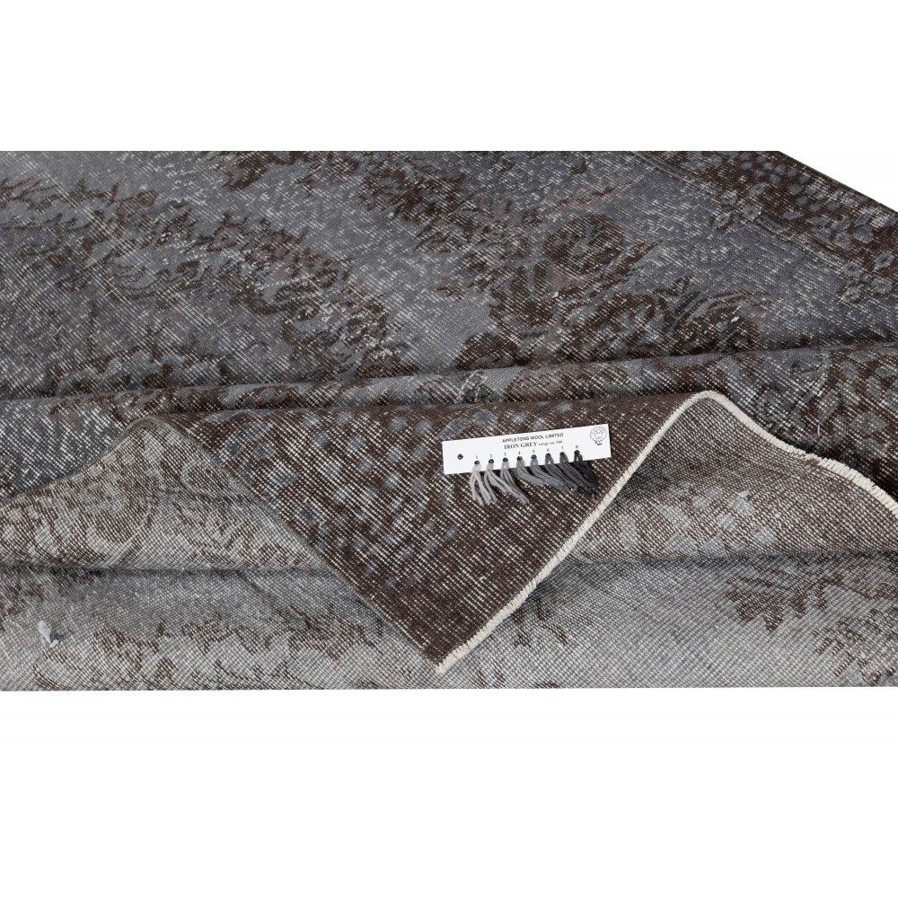Gray Overdyed Area Rug, Handknotted and Handwoven in Turkey Gray Overdyed Area Rug, Handknotted and Handwoven in Turkey