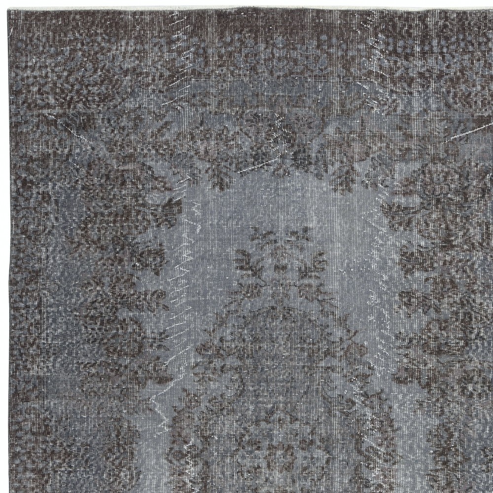 Gray Overdyed Area Rug, Handknotted and Handwoven in Turkey Gray Overdyed Area Rug, Handknotted and Handwoven in Turkey