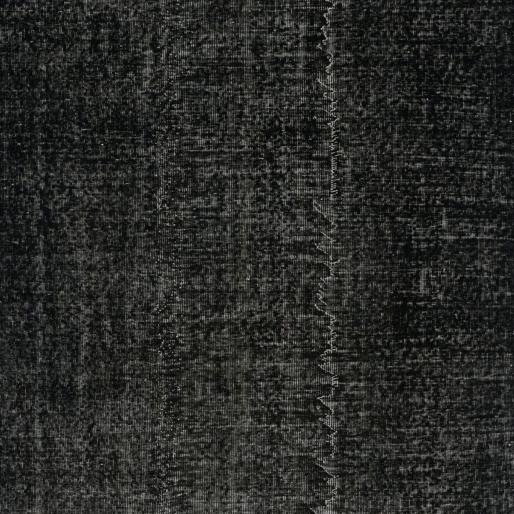Handmade Turkish Wool Area Rug. Vintage Overdyed Black Rug for Modern Home Handmade Turkish Wool Area Rug. Vintage Overdyed Black Rug for Modern Home