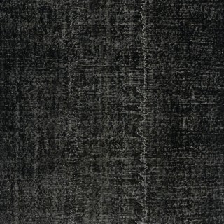 Handmade Turkish Wool Area Rug. Vintage Overdyed Black Rug for Modern Home
