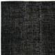 Handmade Turkish Wool Area Rug. Vintage Overdyed Black Rug for Modern Home Handmade Turkish Wool Area Rug. Vintage Overdyed Black Rug for Modern Home