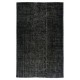 Handmade Turkish Wool Area Rug. Vintage Overdyed Black Rug for Modern Home Handmade Turkish Wool Area Rug. Vintage Overdyed Black Rug for Modern Home