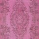 Overdyed Pink Wool Rug. Handmade Turkish Vintage Area Rug for Living Room
