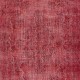Red Overdyed Vintage Area Rug, Handwoven and Handknotted in Turkey for Contemporary Interiors Red Overdyed Vintage Area Rug, Handwoven and Handknotted in Turkey for Contemporary Interiors
