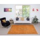 Orange Redyed Vintage Wool Rug for Modern Interiors. Handknotted and Handwoven in Turkey Orange Redyed Vintage Wool Rug for Modern Interiors. Handknotted and Handwoven in Turkey