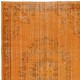 Orange Redyed Vintage Wool Rug for Modern Interiors. Handknotted and Handwoven in Turkey Orange Redyed Vintage Wool Rug for Modern Interiors. Handknotted and Handwoven in Turkey