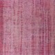 Pink Overdyed Handmade Wool Rug. Vintage Turkish Area Rug for Living Room